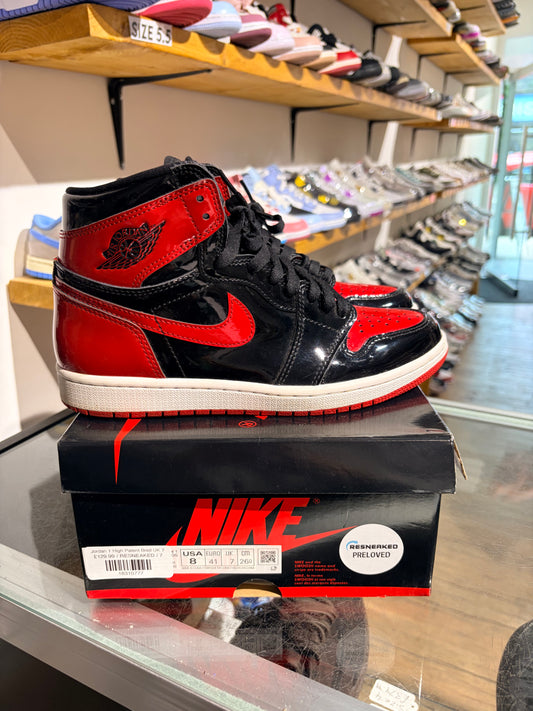 Jordan 1 High Patent Bred UK 7