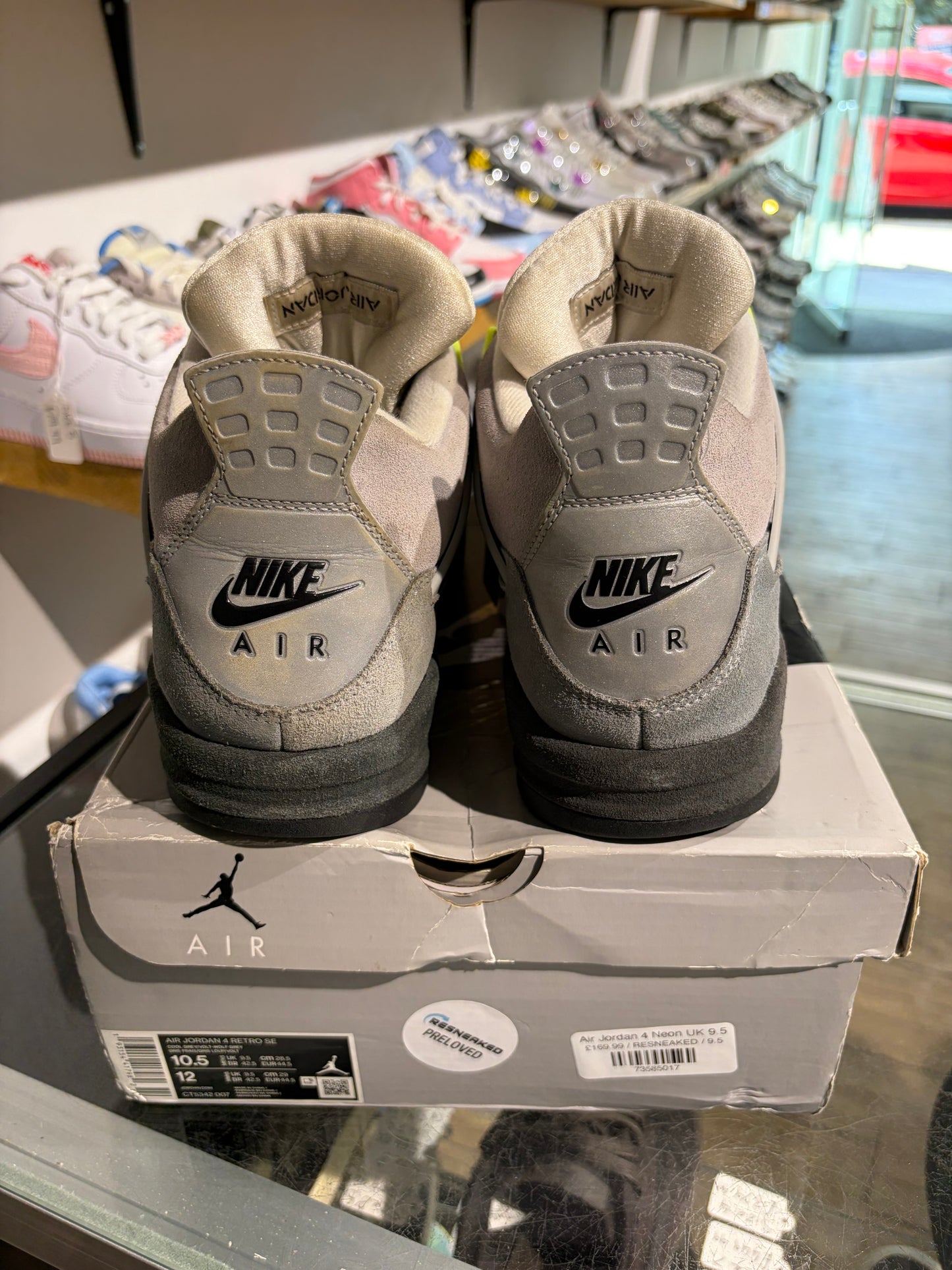 Air Jordan 4 Neon UK 9.5
