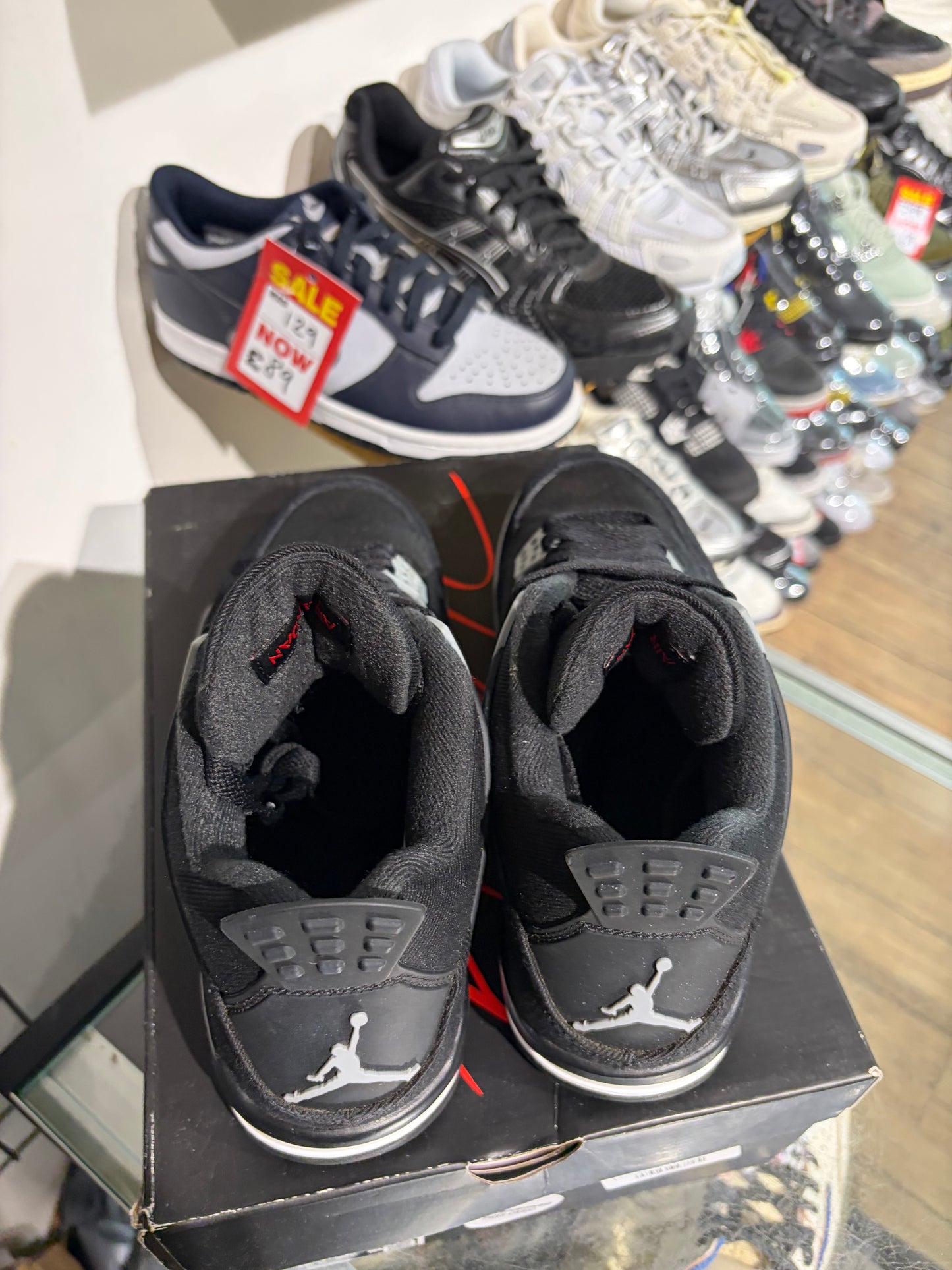 Jordan 4 Black Canvas UK 7.5 #29