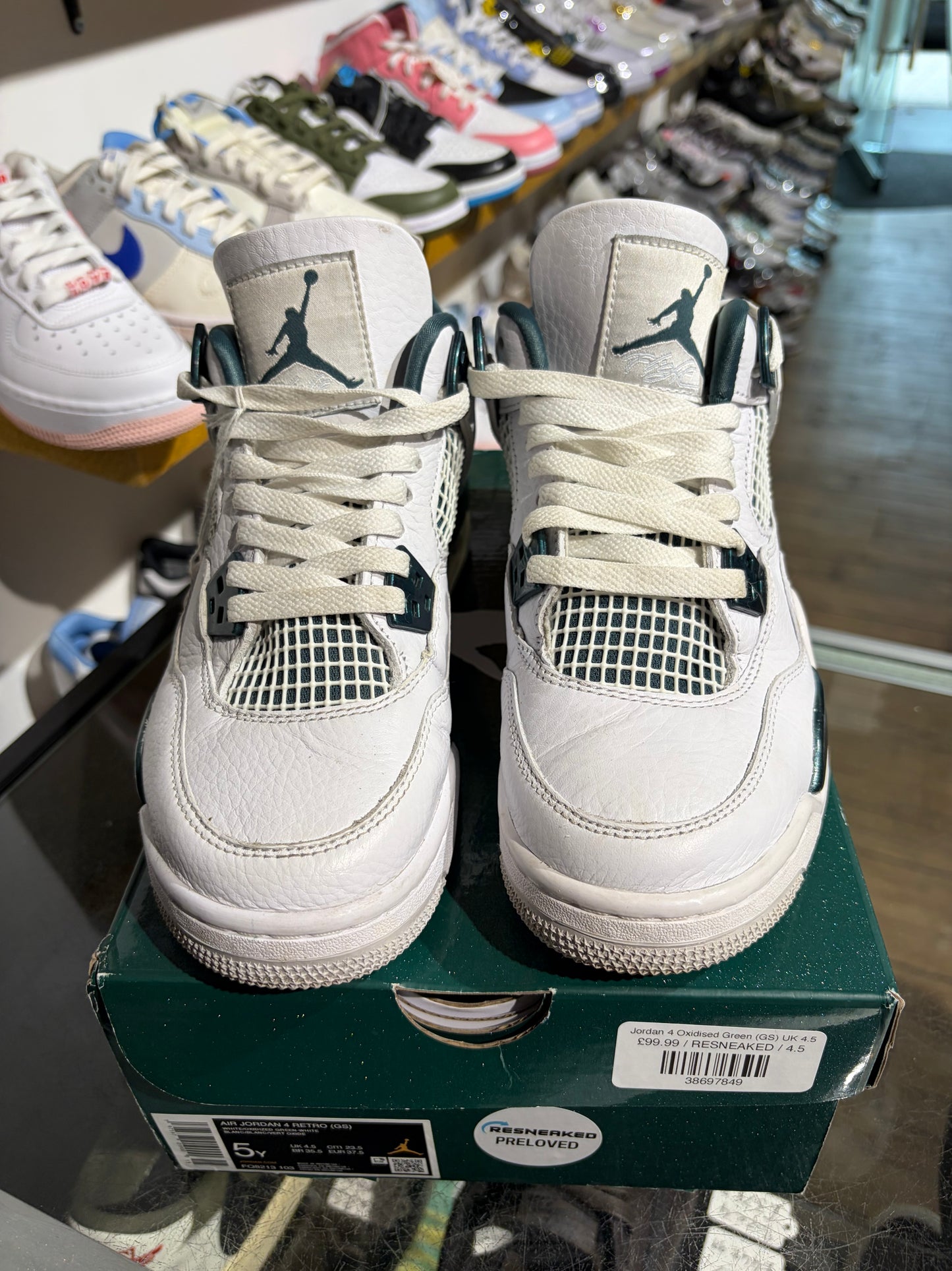 Jordan 4 Oxidised Green (GS) UK 4.5