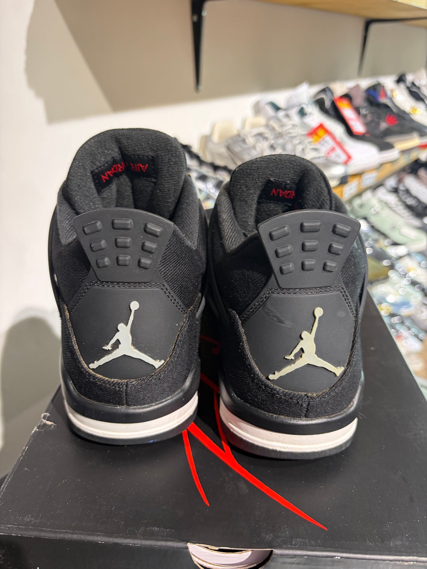 Jordan 4 Black Canvas UK 7 #224