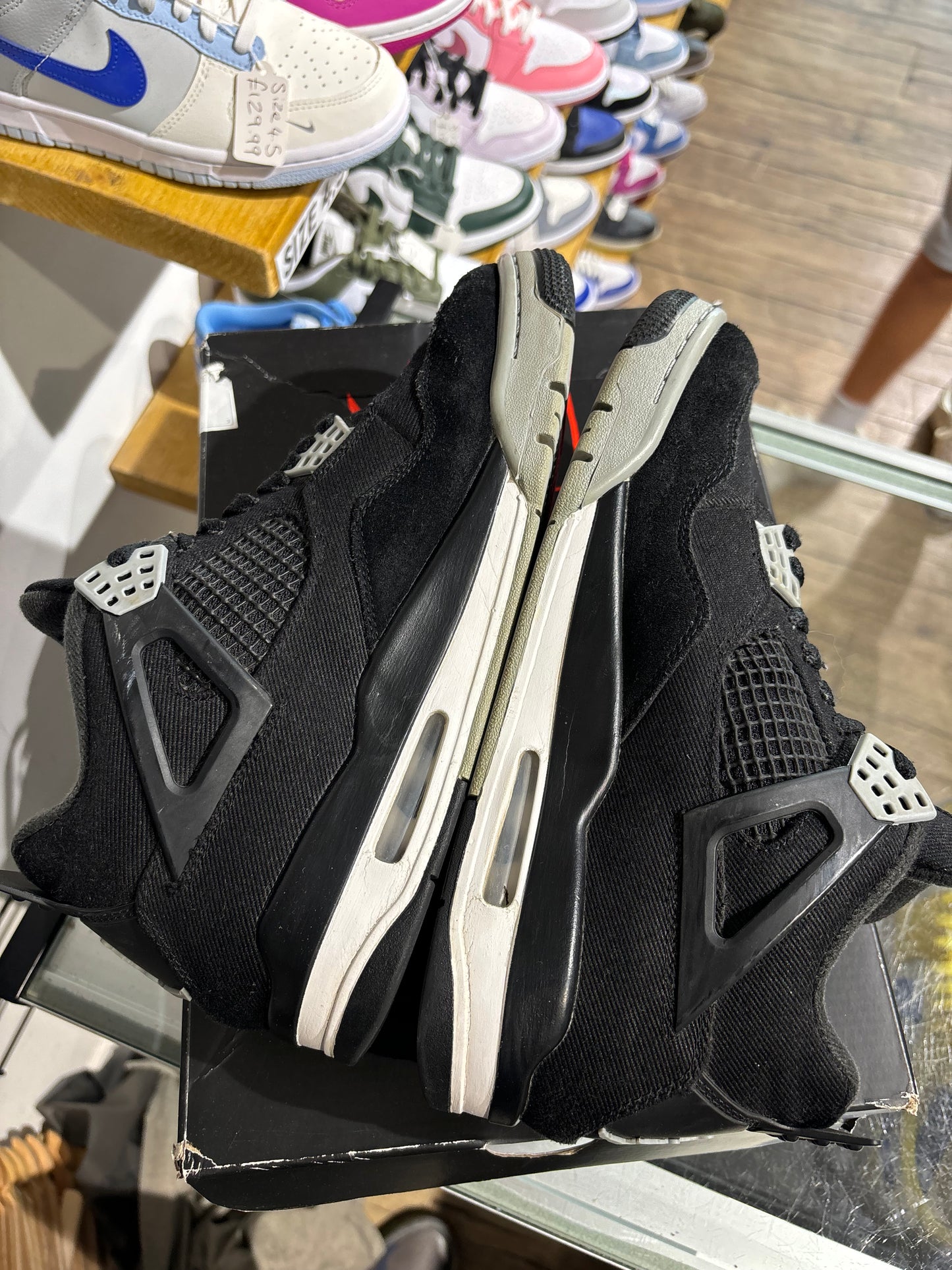Jordan 4 Black Canvas UK 7