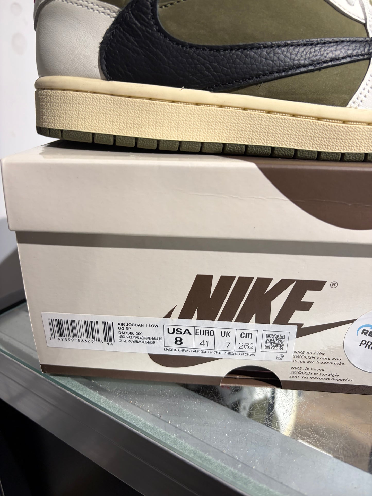 Air Jordan 1 Low Travis Scott Medium Olive UK 7