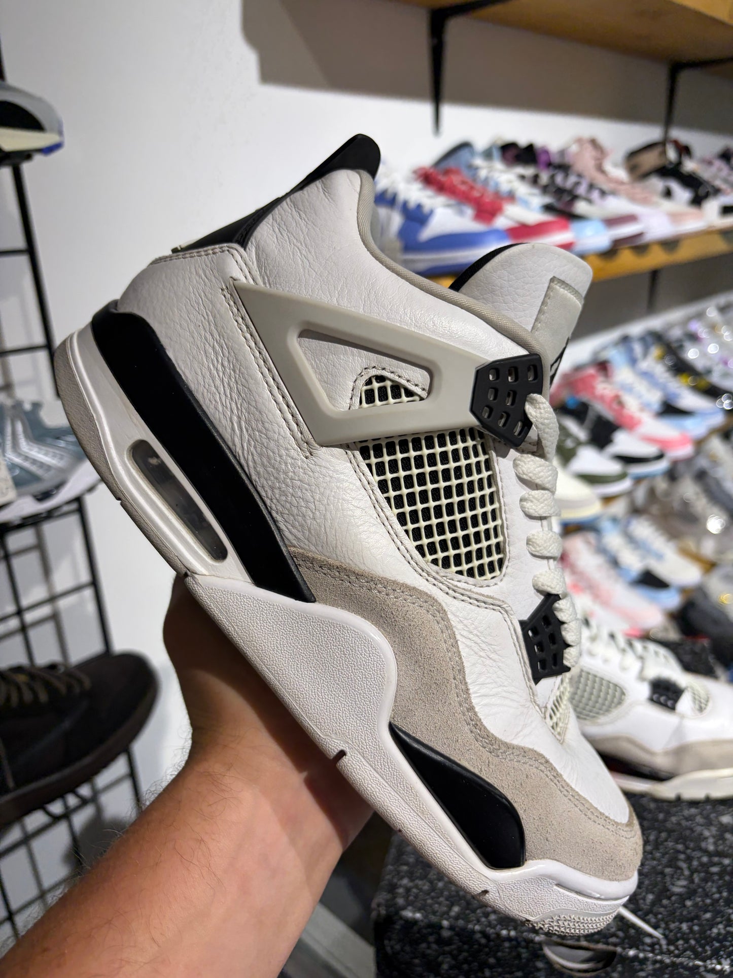 Nike Air Jordan 4 Military Black UK 7.5