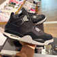 Air Jordan 4 Black Canvas UK 8