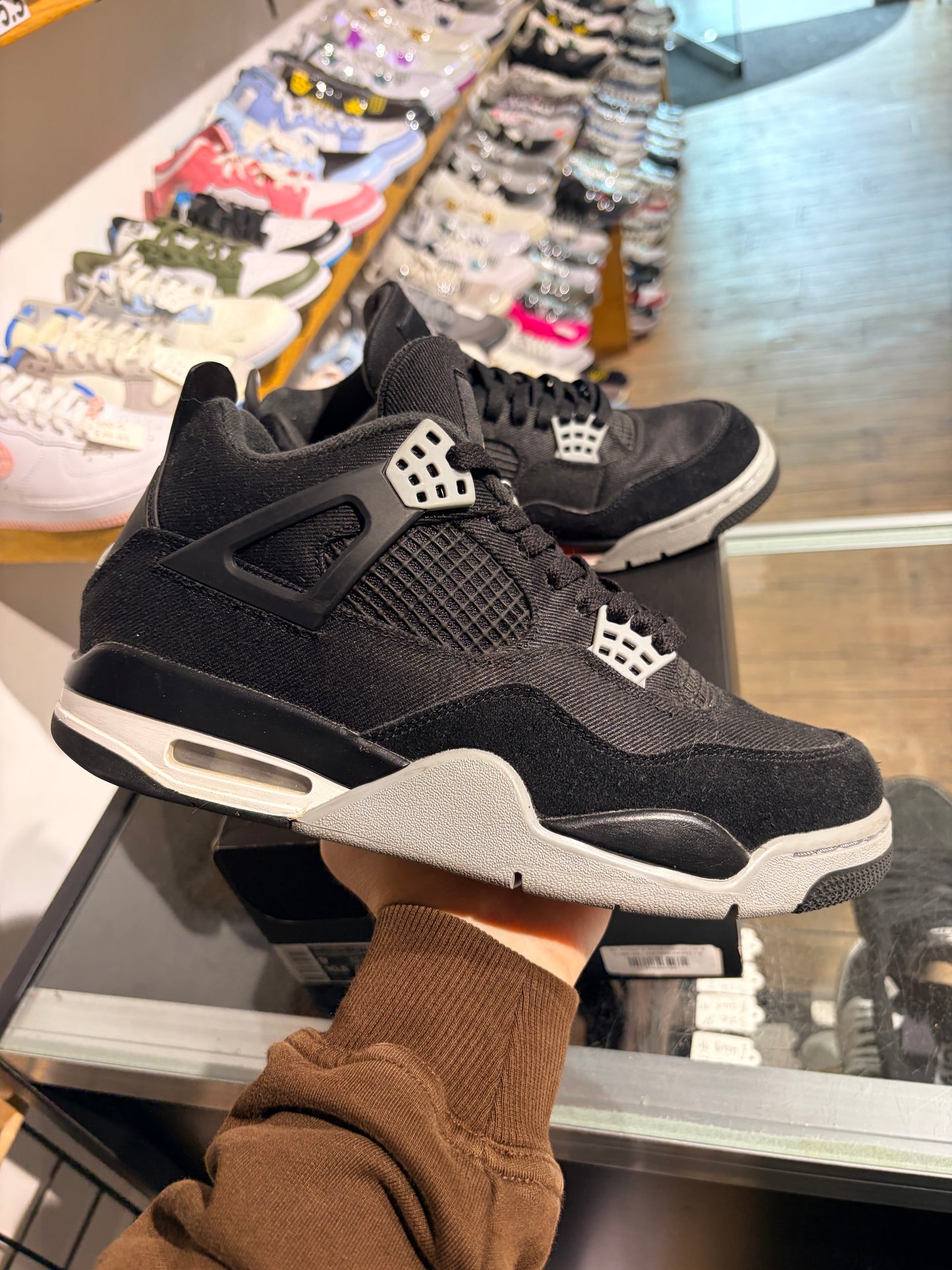 Air Jordan 4 Black Canvas UK 8