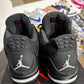 Air Jordan 4 Black Canvas UK 7.5