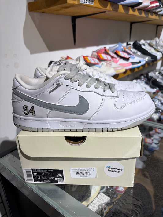 Supreme SB Dunk Low White 94 UK 9