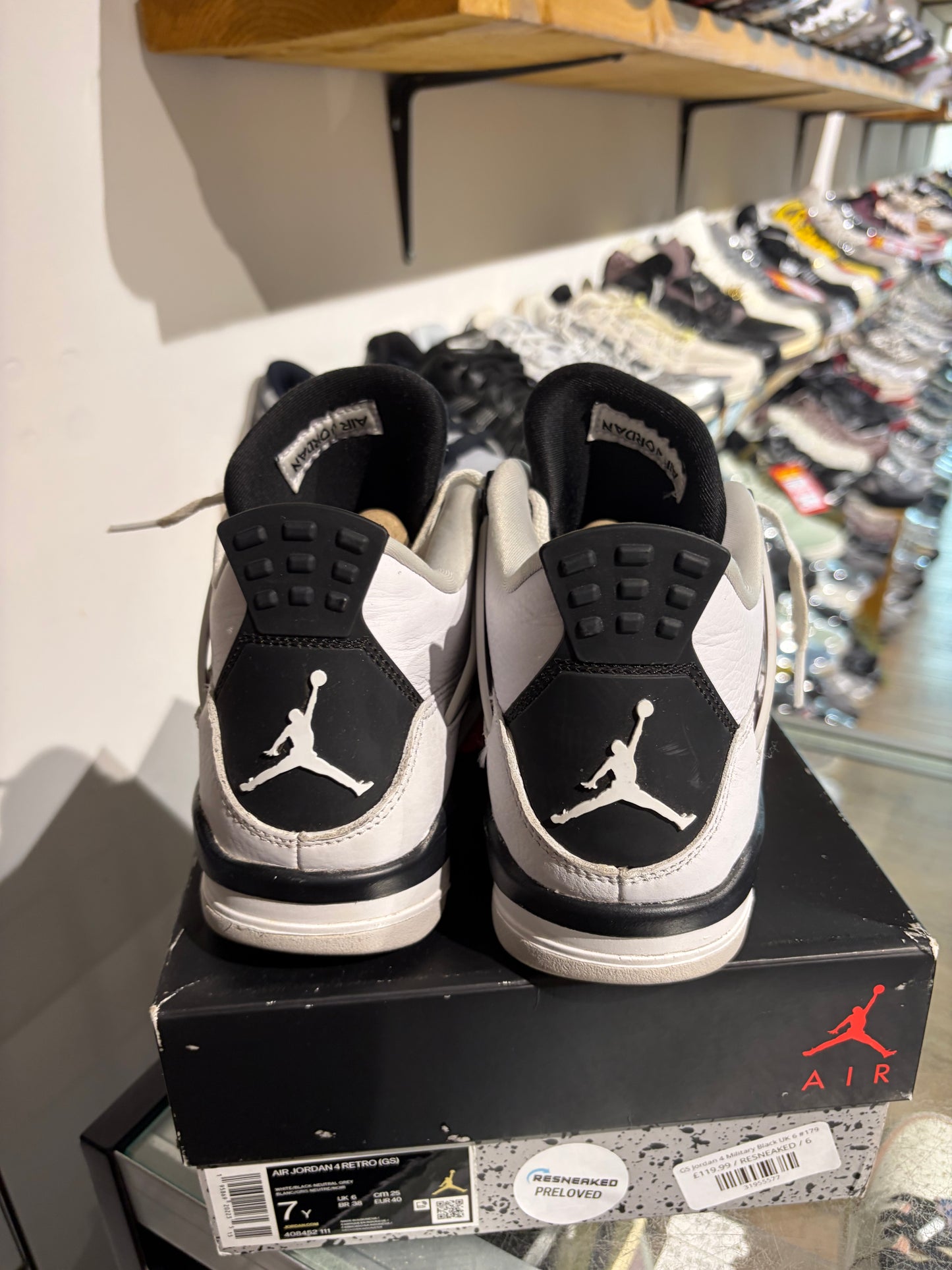 GS Jordan 4 Military Black UK 6 #179
