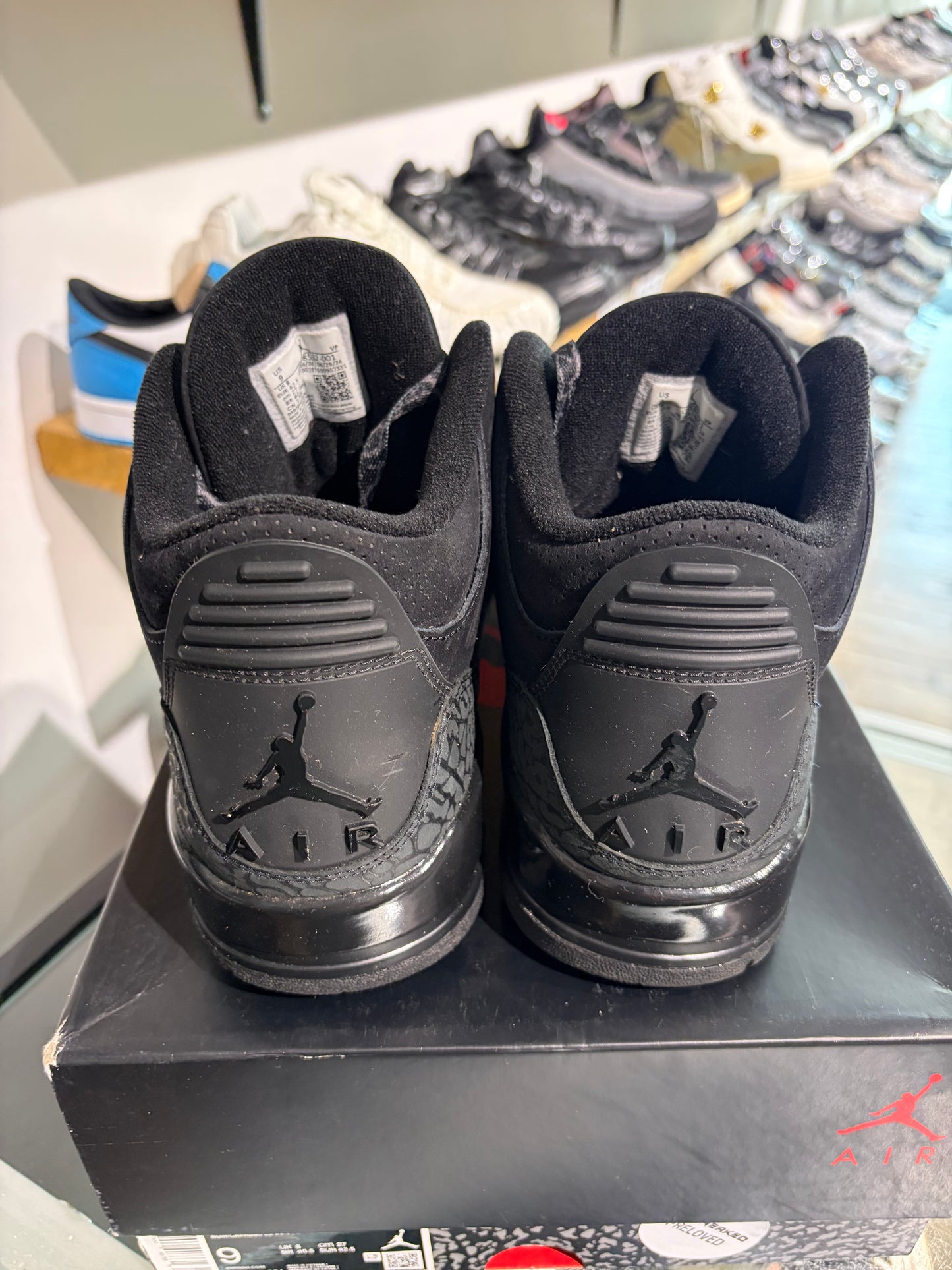 Jordan 3 Black Cat UK 8