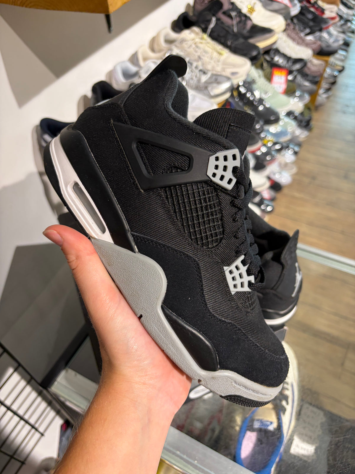 Jordan 4 Black Canvas UK 7.5 #29