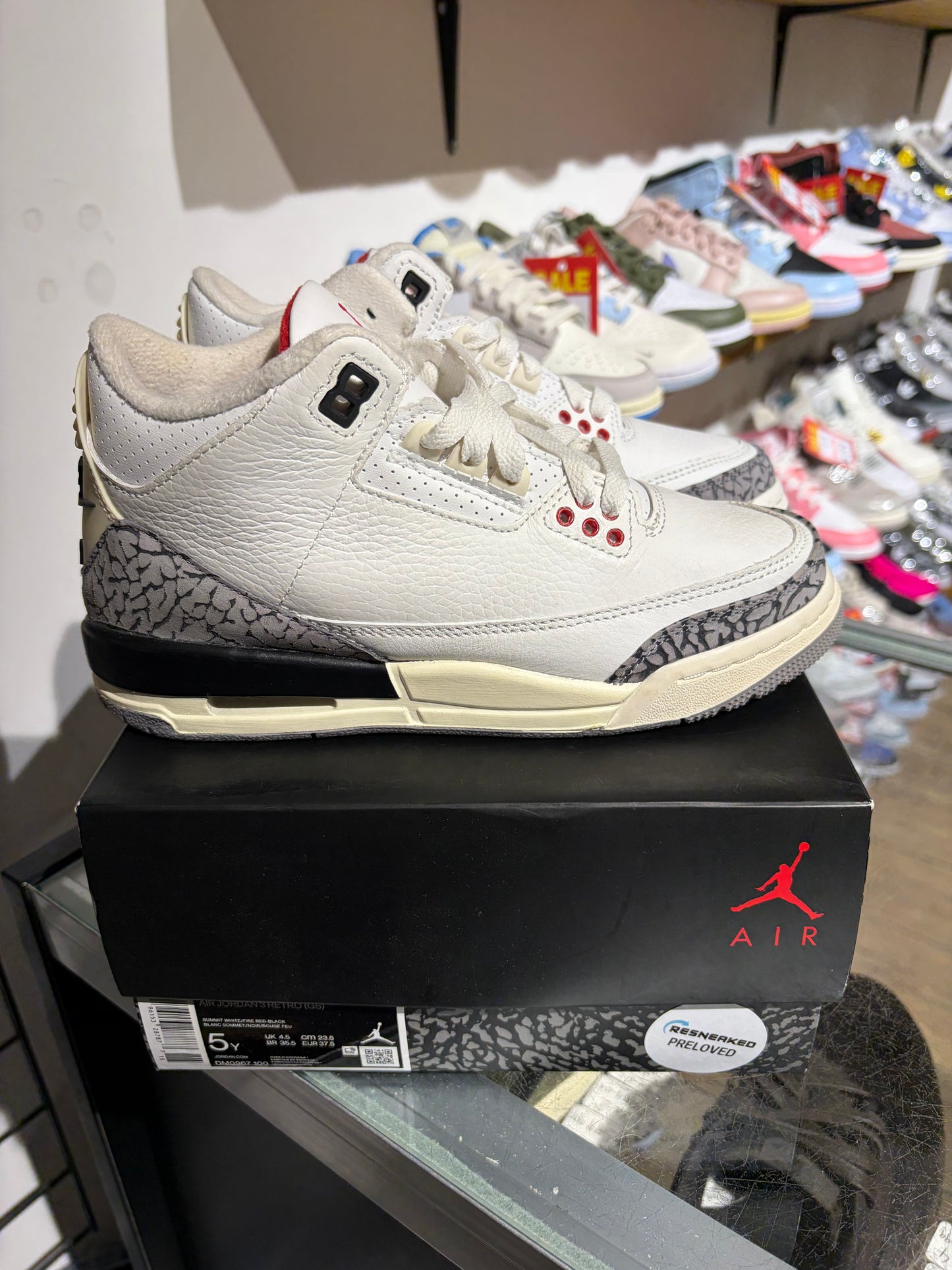 Air Jordan 3 White Cement Reimagined GS UK 4.5