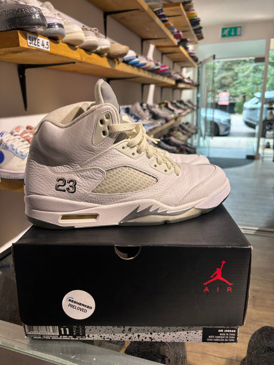 Air Jordan 5 Retro White Metallic UK 10