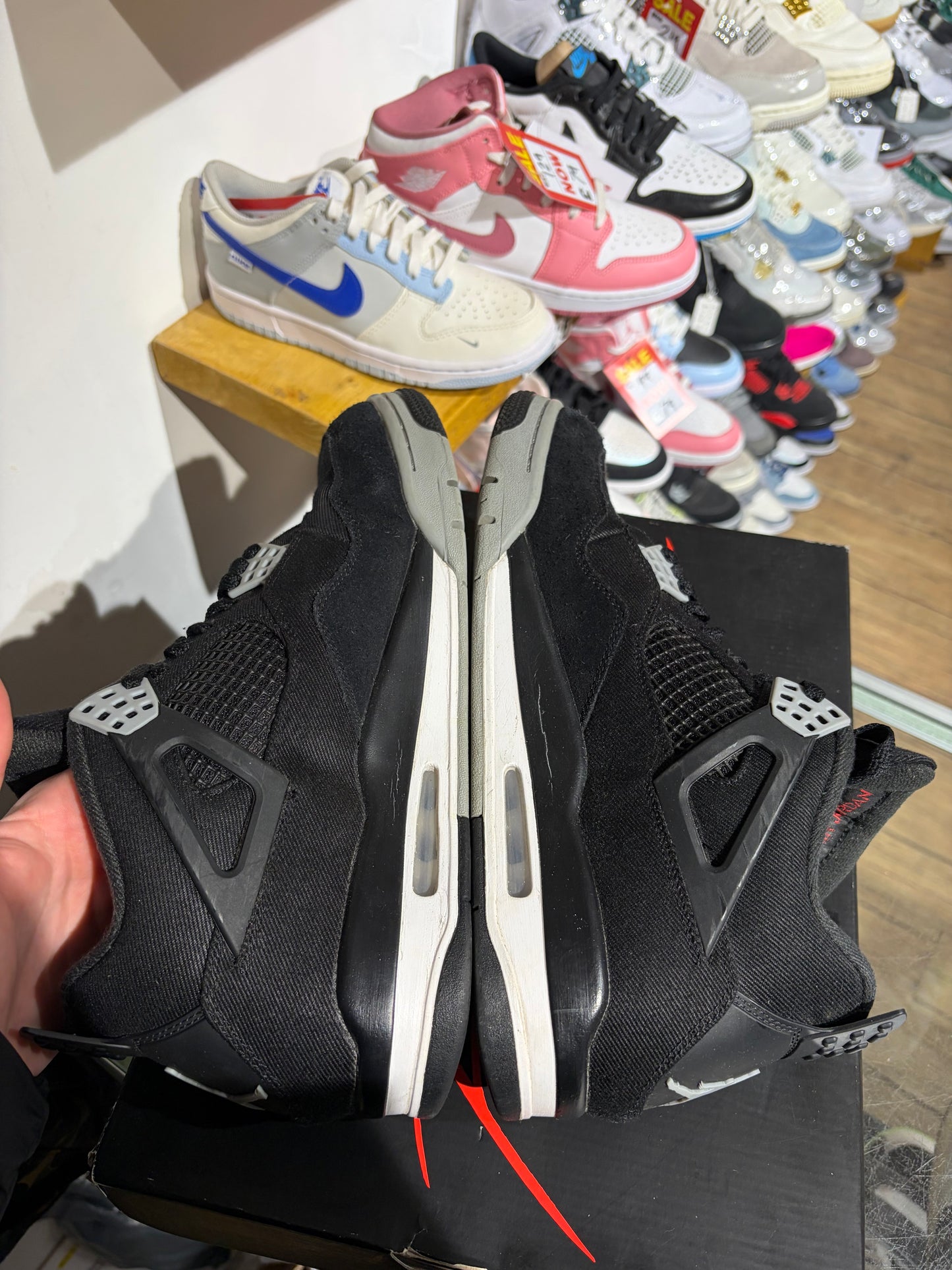 Jordan 4 Black Canvas UK 10.5