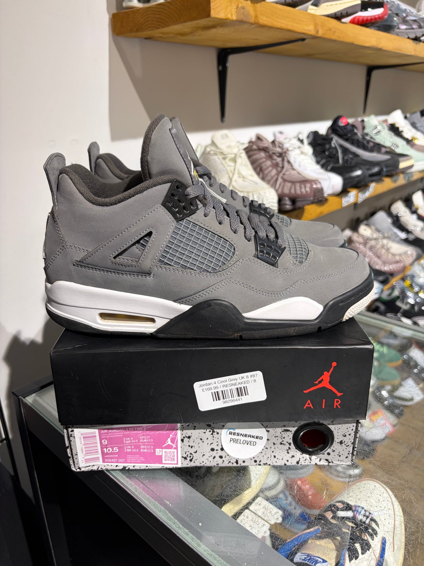 Jordan 4 Cool Grey UK 8 #87