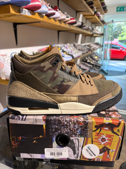 Jordan 3 Patchwork Camo UK 10