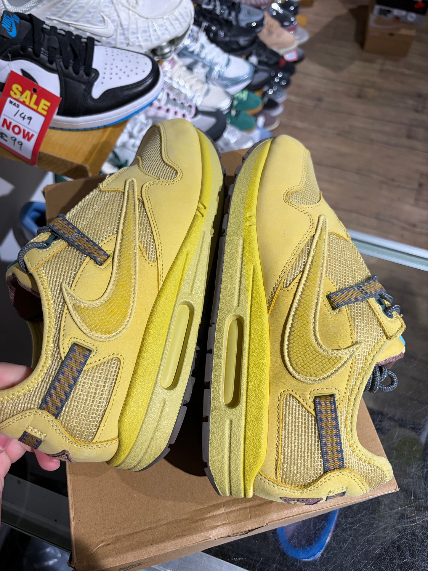 Nike Air Max 1 x Travis Scott Cactus Jack Saturn Gold UK 10