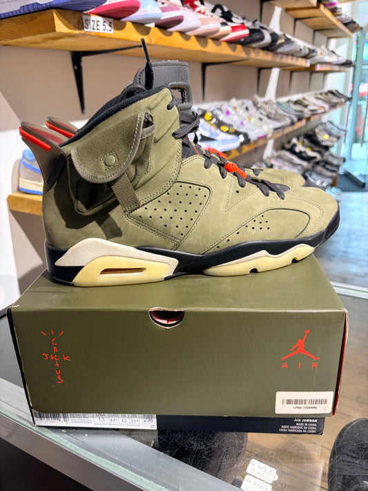 Air Jordan 6 x Travis Scott Medium Olive UK 12