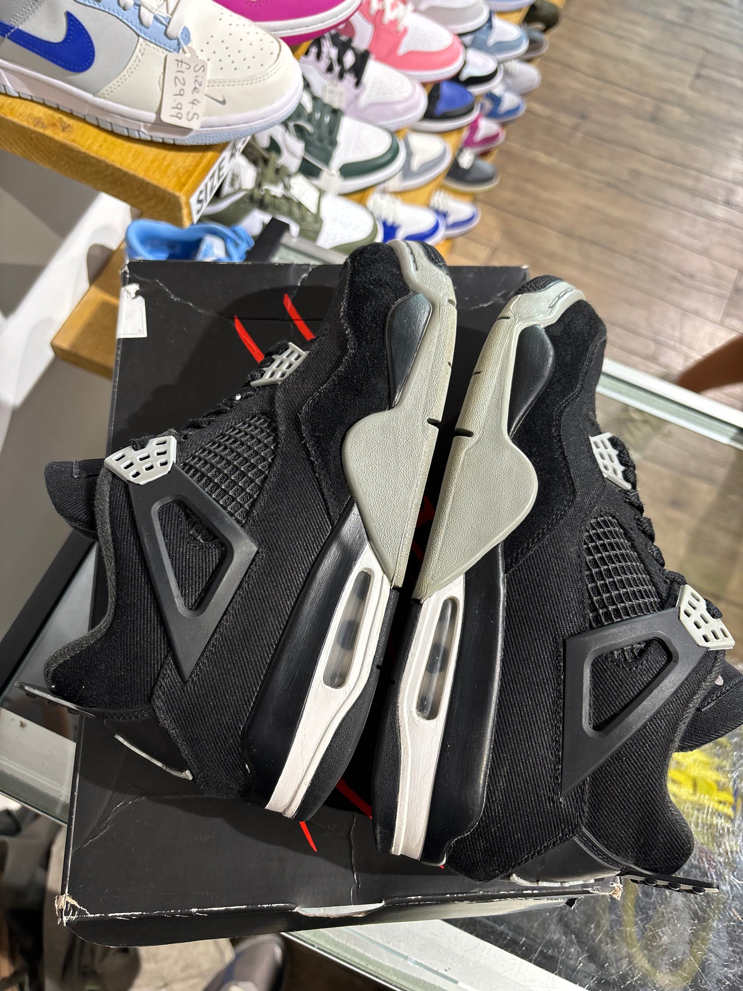 Jordan 4 Black Canvas UK 7