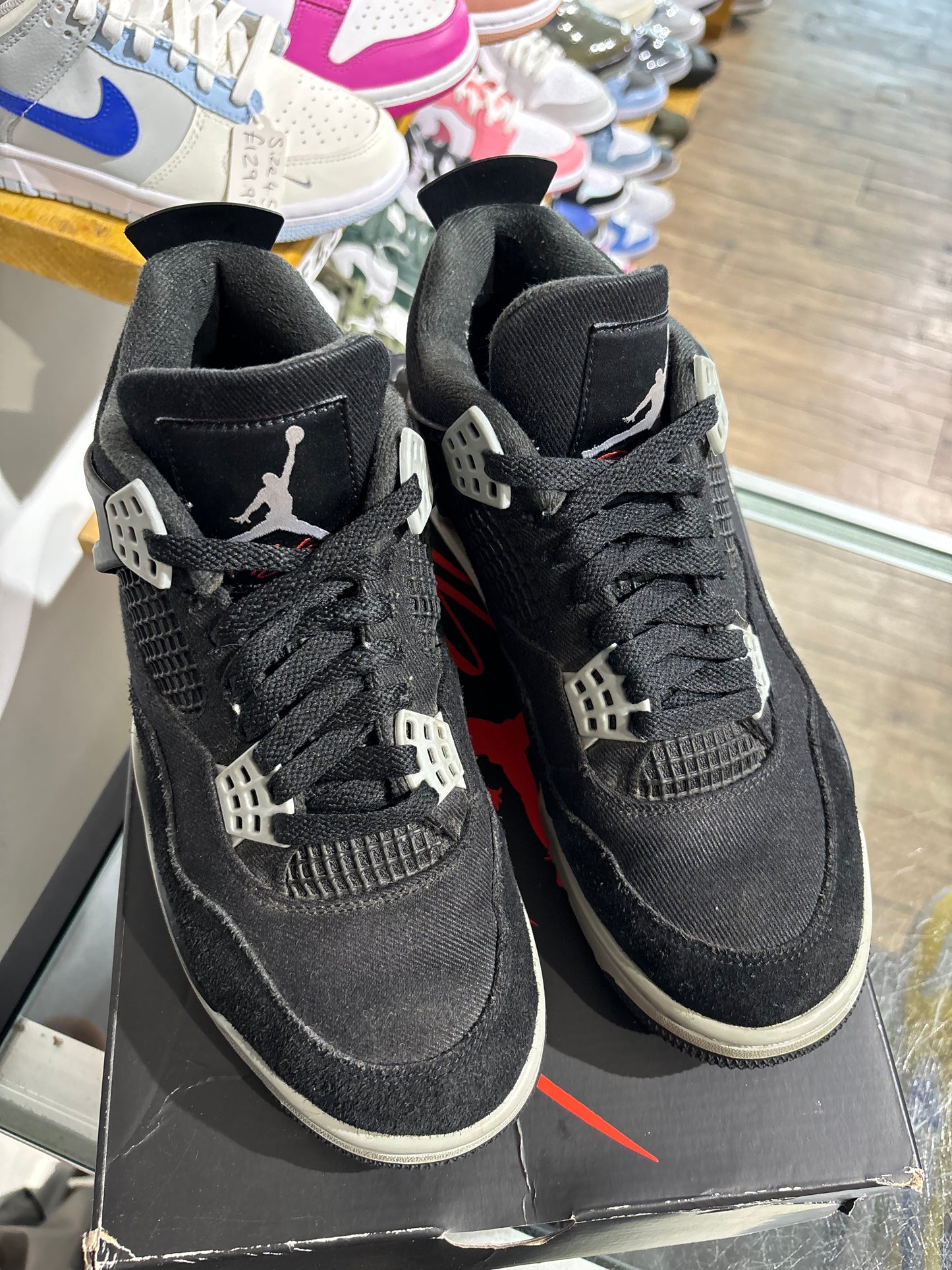 Jordan 4 Black Canvas UK 7