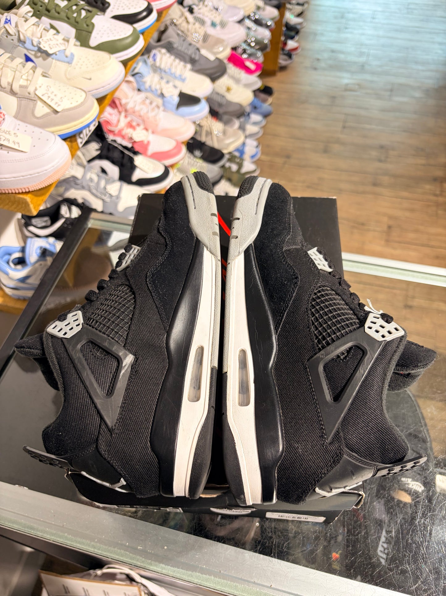 Air Jordan 4 Black Canvas UK 8