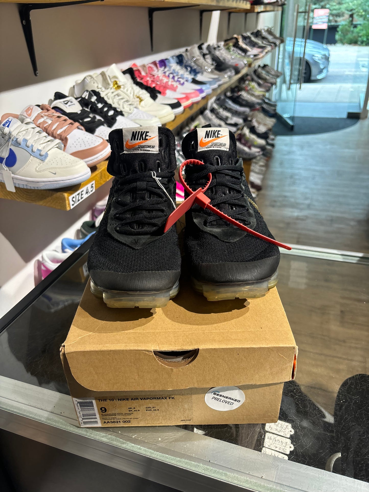Nike AirMax Vapormax Black Off White UK 8