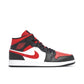 AIR JORDAN 1 MID BLACK FIRE RED