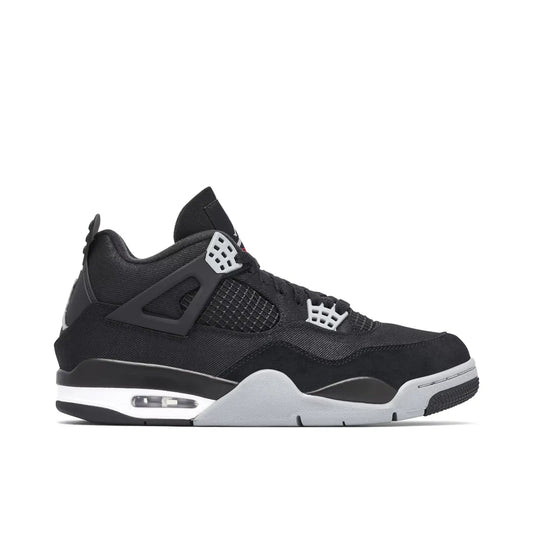 AIR JORDAN 4 RETRO BLACK CANVAS